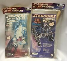STAR WARS : TIE FIGHTER & R2-D2 FLYING MODEL ROCKET KITS MADE 1977 BY ESTES (BY)