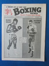 Boxing News Magazine - 17/9/65 - Bunny Grant & Maurice Cullen Cover