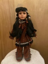 VTG Native American Doll Glass