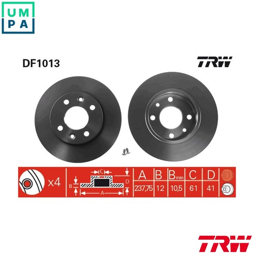 Brake disc df1013 - disc, for