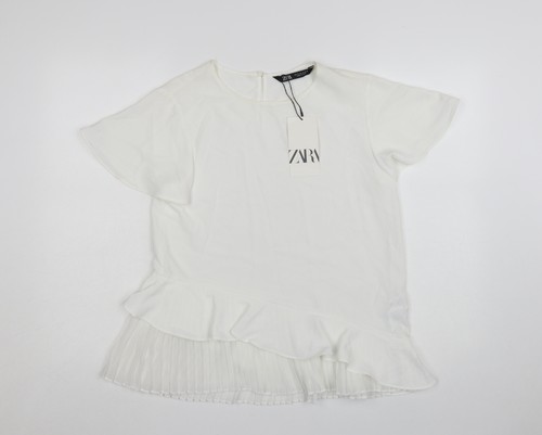 Zara women white ruffle - zara,