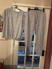 TU Woman Size 16 Grey Pyjamas With Star Pattern