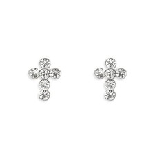 Sterling Silver Cross Stud