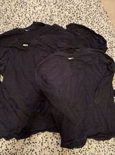 Ex Police 4 x Medium Long Sleeved Navy T-Shirts. Used. 202.
