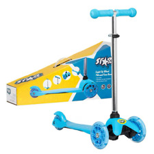 Star Light Up Boys Blue Tri-Scooter Tilt and Turn. Brake, 3 Wheels Age 3-6 Years
