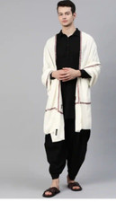 White Woven Men Printed