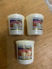 3 x Yankee Candle VOTIVE/samplers “White Chocolate Apple”