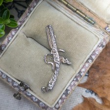 Vintage Silver Antique Pistol