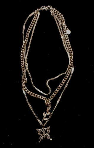 Silver layered curb - curb, chain