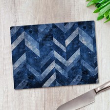 Navy Blue Chevron Pattern