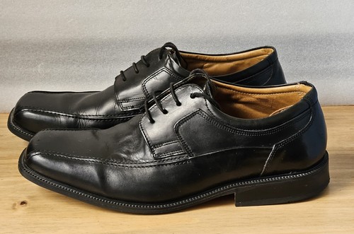 Mens black leather - lace, up