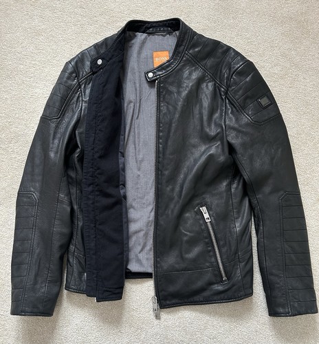 Hugo boss black leather biker - boss,