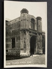 The Church Porch, Eye Suffolk Real Photo Vintage Postcard T6