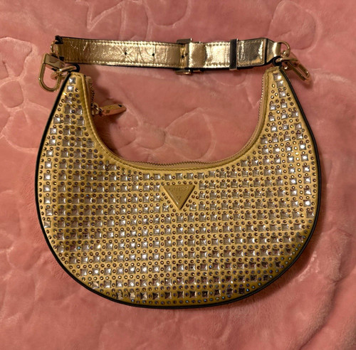 Guess gold studded crescent - guess,