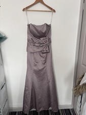 Vintage Y2K Romantica Lavender / Mauve Strapless Bridesmaid / Prom Dress 