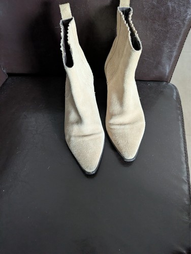 Jigsaw suede beige - suede, western
