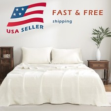 100% France Linen Sheets 4 Pcs