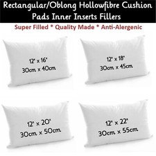 Oblong Cushion Inserts Hollowfibre Rectangular Soft Bounce Back Bed Cushion Pads