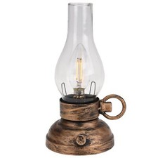 Antique Style Battery Operated Dimmable LED Lantern ~ Decorative Metal Light