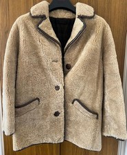 Vintage ‘Hea Tona’ Sheepskin Teddy Bear Coat. Made In England Small see pics
