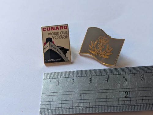 Cunard enamel pin badges world - cunard,