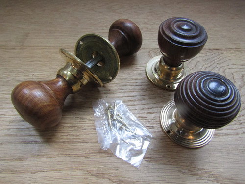 Teak brass wooden - wooden, door