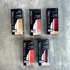 5 x Sensationail Nail Polish Bundle Gel Colour Glitter Gold Plum Coral Raspberry
