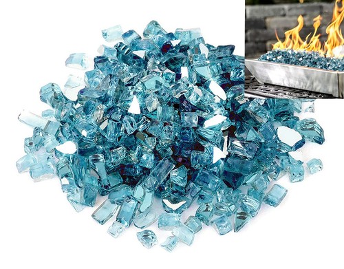 Aqua blue glass - blue, tempered