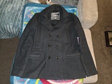 Superdry Men’s Peacoat 2XL Never Worn Double Breasted Wool