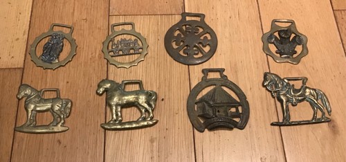Vintage horse brasses in - horse, 8