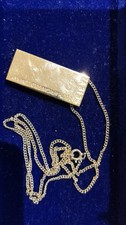 South African Gold Company 24K Gold Plated Ingot & Plated Necklace