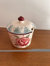 Emma Bridgewater Rose Lidded Sugar Bowl Rare Excellent Condition