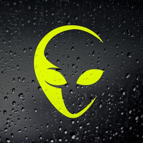 Alien head flouro yellow - head,