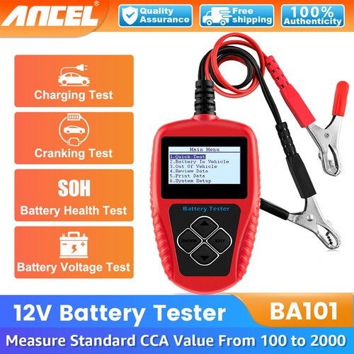 Ancel ba101 car battery - battery, tester
