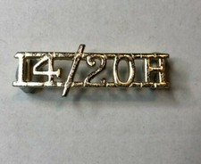 14/20H 14th/20th King's Hussars Pre-1993 Anodised Army Staybrite shoulder title