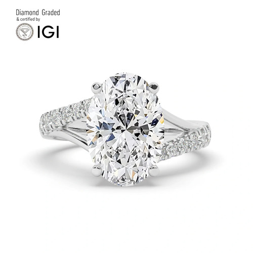 Oval diamond engagement ring - diamond,
