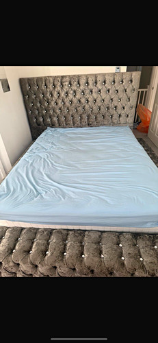 Grey velvet ambassador king - ,