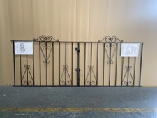 Wrought Style Scroll Top Metal Garden Driveway Gates 2390mm Wide x 920mm High