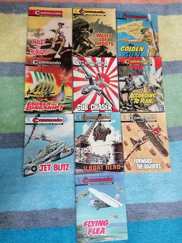 Vintage commando war comics - 10,