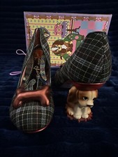 Irregular Choice 43 9 8.5 It’s All Pawsible Check Tartan Character Dog Heels