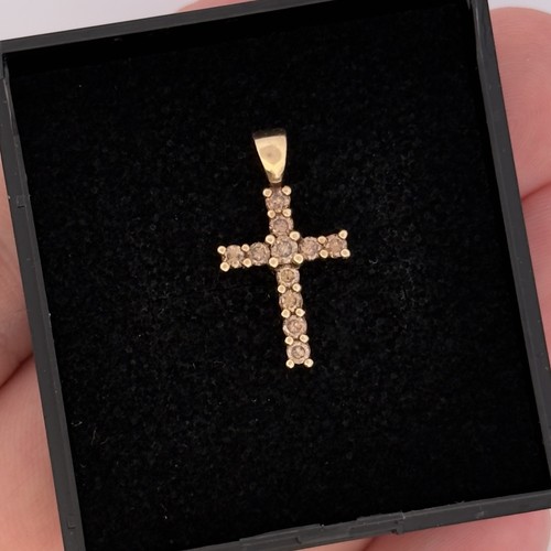 9ct yellow gold brown - brown, diamond
