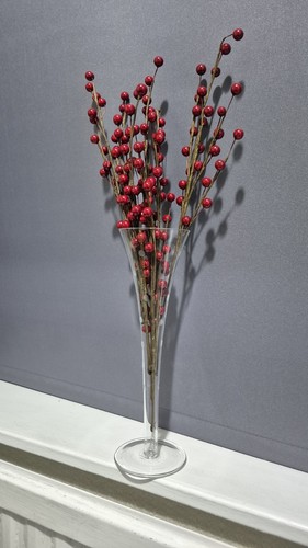 Clear glass flower vase with - flower,