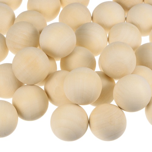 50pcs round wood balls - wood,