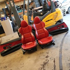 BMW Z4 E85 Red Leather Seats Sport PAIR Traum Rot w/ Door Cards