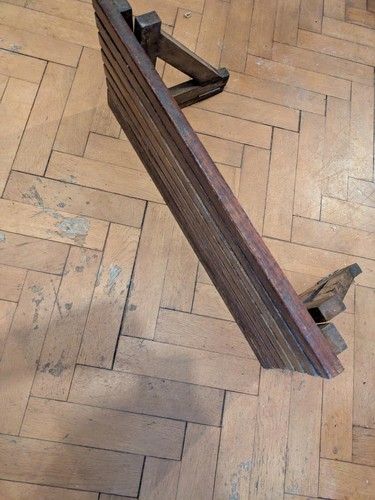 Wooden vintage folding bench - wooden,