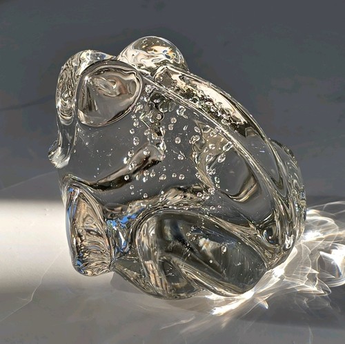 Clear art glass - glass, paperweight