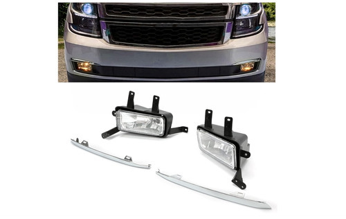 Fog lights chrome lips - fog, w/chrome