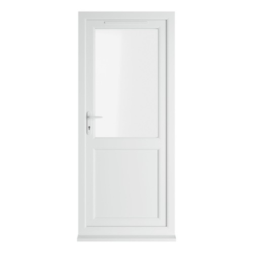 Upvc single door clear half - single,