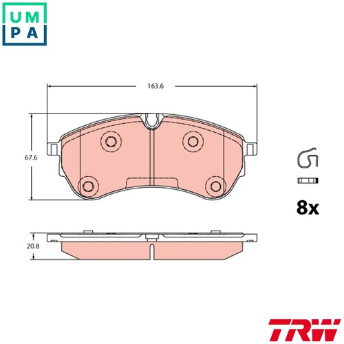 Brake pad set disc - brake,