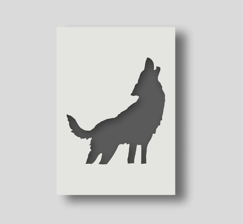 Reusable banksy howling wolf - howling,
